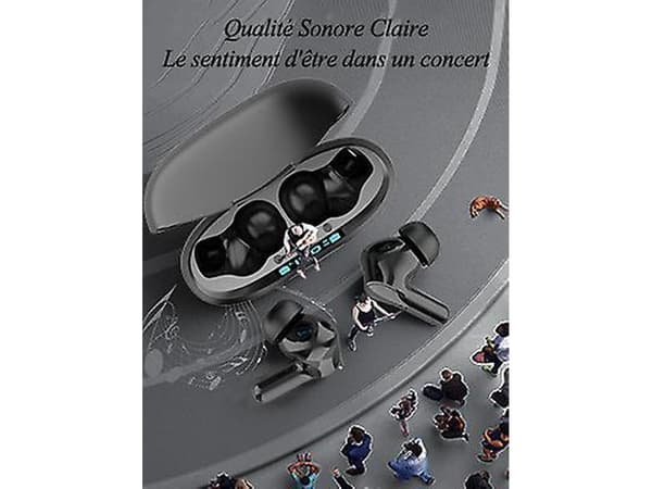 Hi-Fi Stereo Touch Control Bluetooth Vattentäta Brusreducerande Hörlurar Vit