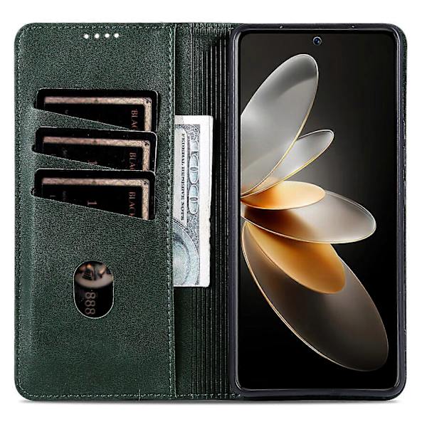 Magnetiskt plånboksfodral i läder för Huawei nova 12 Pro 5G