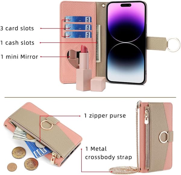 Telefondeksel - iPhone 15 Plus/14 Plus - Støtsikker - Magnetisk holder - Grønn White