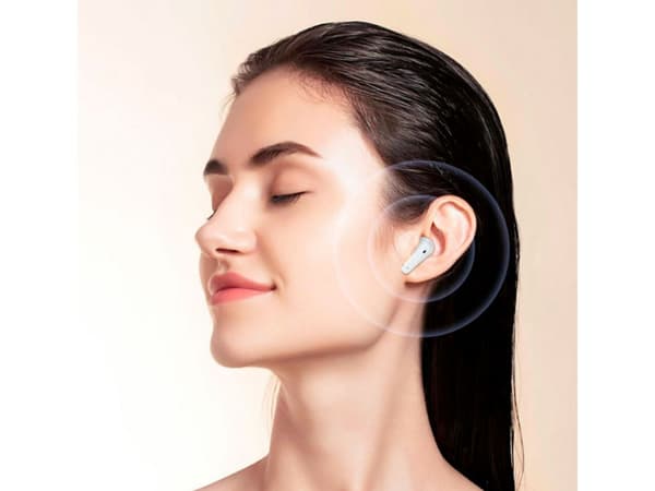 Tws Design Led Display Bluetooth Hörlurar Vattentäta Vita
