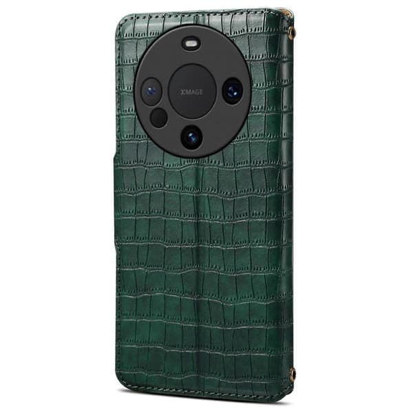 Læderetui med telefonstativ og tegnebogsfunktion til Huawei Mate 60 Pro+