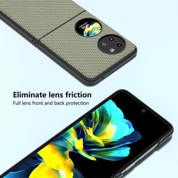 För Huawei P60 Pocket Mobilskal Kolfibertextur Anti-Rep