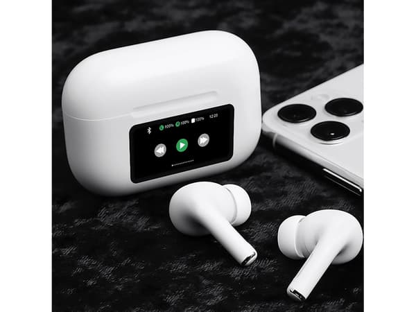 Touch Hörlurar Multifunktionella Dubbla System Vattentätt Tyg Bluetooth Brusreducering Vit
