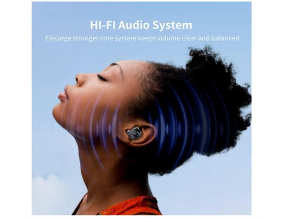 Bluetooth Vattentäta Hörlurar Svarta med Lång Batteritid