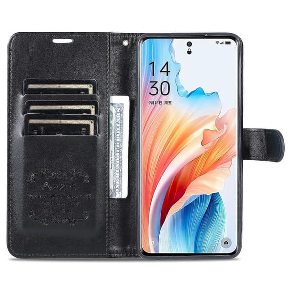 Anti-ridse tegnebogsdesign læderbeskyttelsesetui til Oppo A2 Pro 5G