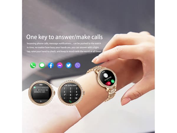Smartwatch Bluetooth Opkald 20+ Sportstilstande Sølv