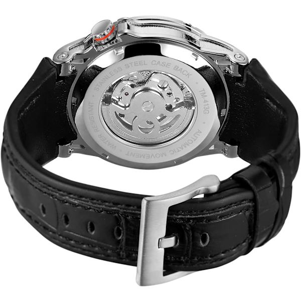 AUTOMATISK HERRKLOCKA STOR URTAVLA KRAFTFULL EXOTISK TOURBILLON SKELETTKLOCKA