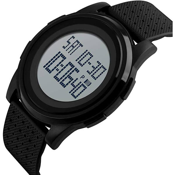 Nytt Mjukt Band Sportklocka LED Elektronisk Digital Klocka 5ATM Vattentät Utomhus Sportklockor för Kvinnor Män Armbandsur