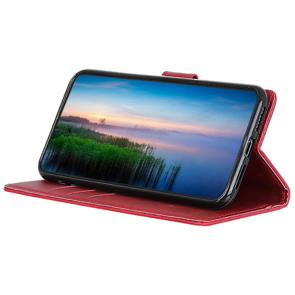 Plånboksfodral för Motorola Edge 50 Pro 5G, kohudslädertextur, stöttåligt skydd