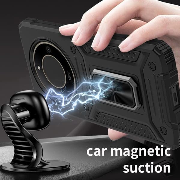 Telefoncover - Honor Magic6 Lite/X50/X9b/X50 GT - Stødsikkert - Bilholder - Skydevindue Green