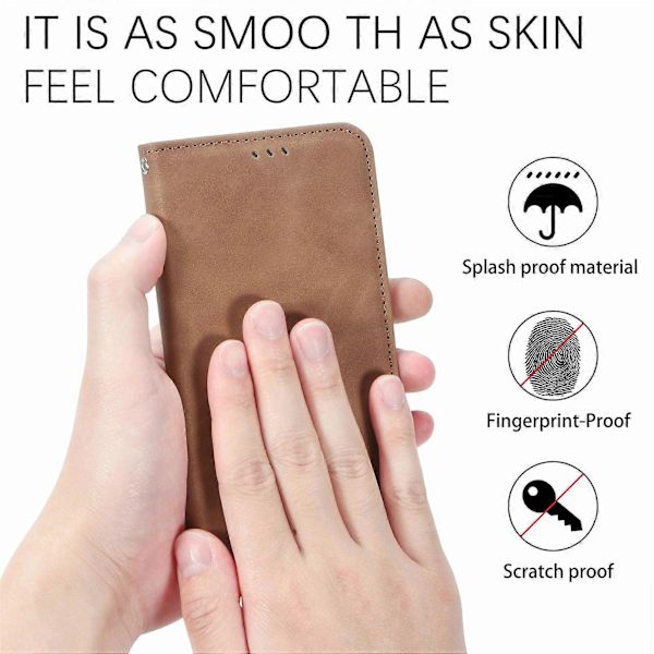 För Motorola Edge 50 Pro 5G Mobilskal Skin-Touch Kortfack PU Läder Folio Flipfodral
