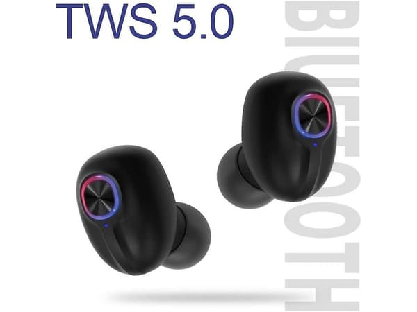 Vattentäta TWS Bluetooth-hörlurar Ingen laddning Svart
