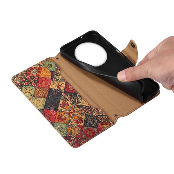 Læder Wallet Case med Blomstermønster til Huawei Mate 60