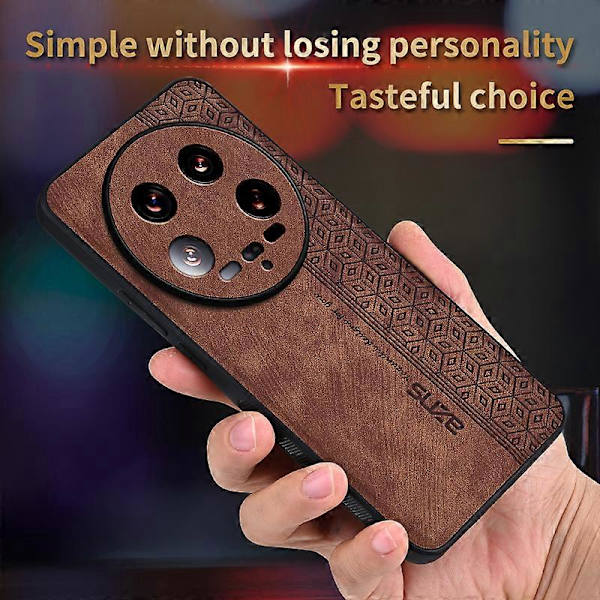 Skal för Xiaomi 14 Ultra Mönstrat Läder + TPU Fallskydd Mobilskal