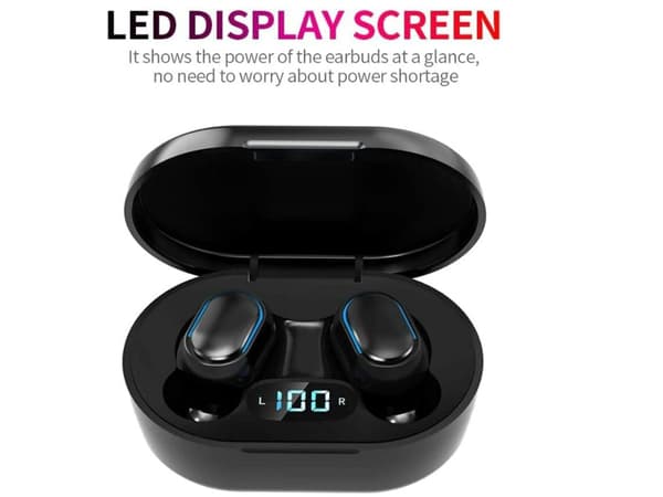 TWS Bluetooth Stereo Hörlurar Svart