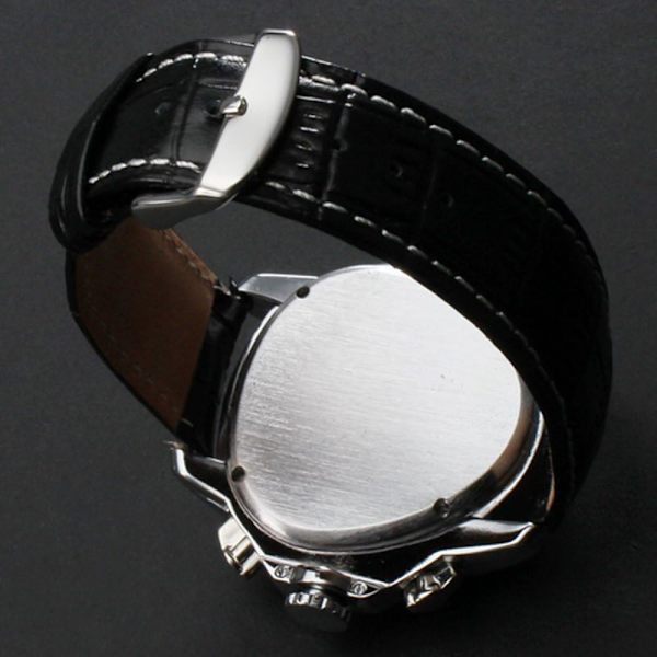 Mihappy Herr Automatisk Mekanisk Läderarmbandsur Röd