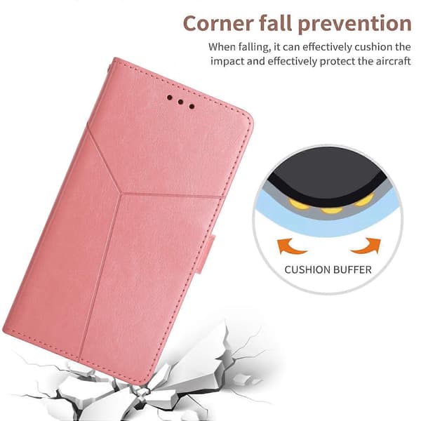 Til iPhone 16 Pro Max Cover Y-formede Linjer PU Læder Håndledsrem Telefon Cover