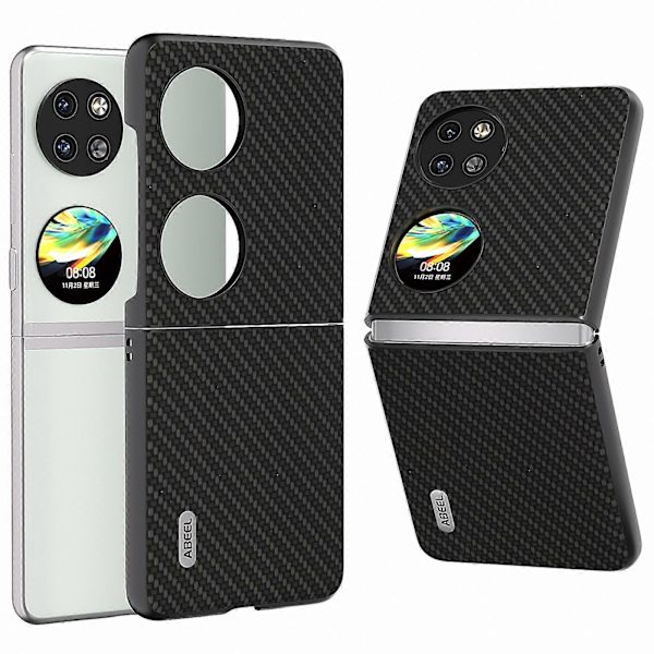 För Huawei P60 Pocket Mobilskal Kolfibertextur Anti-Rep