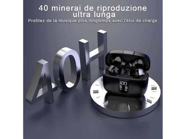 In-Ear Tyg Bluetooth Stereo Hörlurar Vit