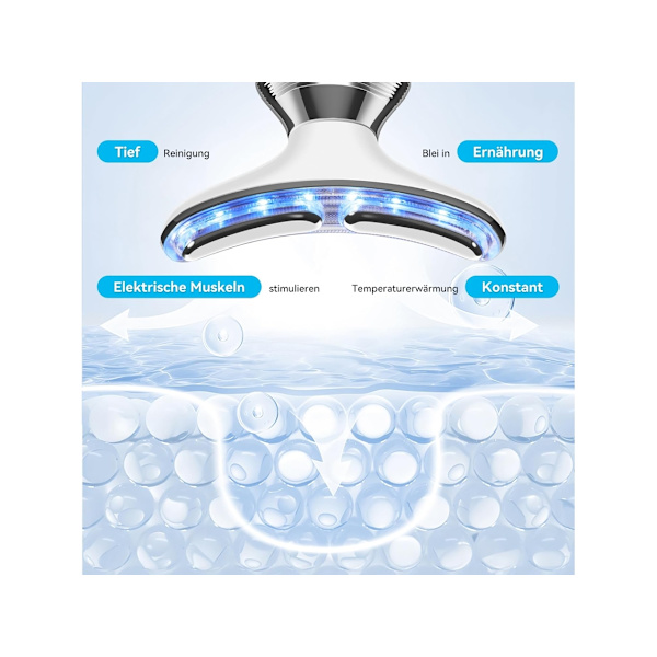 4-i-1 RF Anti-rynk Ansiktsmassager för Halslyft Anti-åldrande Uppstramande Slapp Hud Vit YEMAESRE
