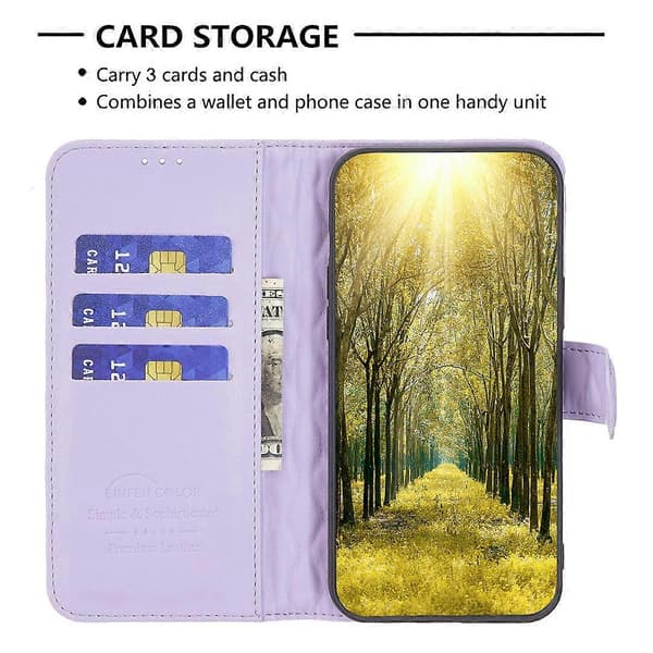 Style-14 for Xiaomi Redmi Note 13 Pro 5G Rombe-deksel PU-Lær Folio Flip-deksel
