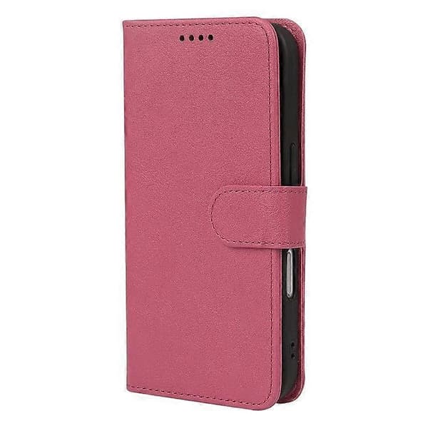 Läderfodral med plånboksställ och magnetisk stängning för iPhone 16 Pro Max