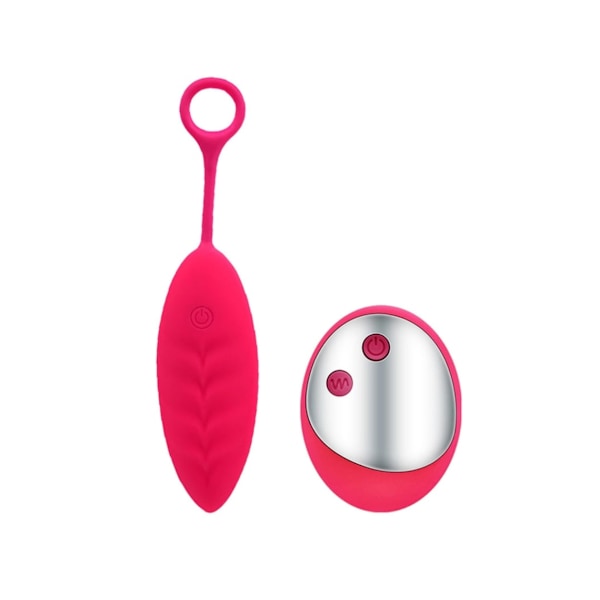Fjärrkontrollerad Jump Egg Vibrator med 10 Vibrationslägen för Kvinnor (Rosaröd)