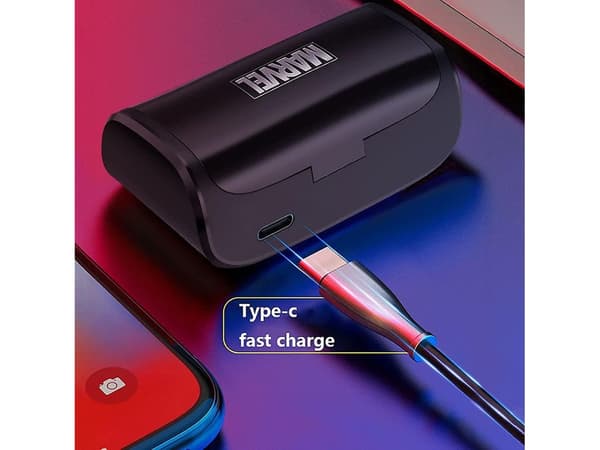 Marvel Semi Intra Trådlösa True Tws Bluetooth Hörlurar Svart
