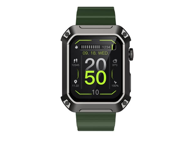 Smartklockor Vattentät Simning 5Atm Sport Militär Robust 1,82 Tum för Android Iphone