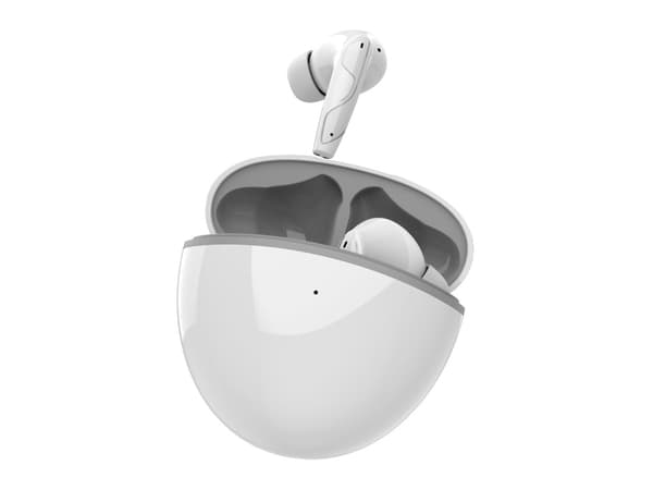 Brusreducerande trådlösa Bluetooth-hörlurar, vita