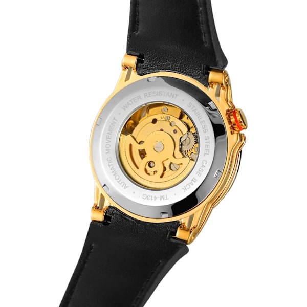 Automatisk Herrklocka Stor Urtavla Kraftfull Exotisk Självuppdragande Tourbillion Skelettklocka