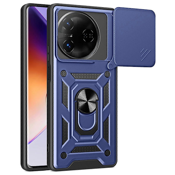 Skal för itel S24 med skjutbart kameraskydd PC+TPU Ställ Telefonfodral