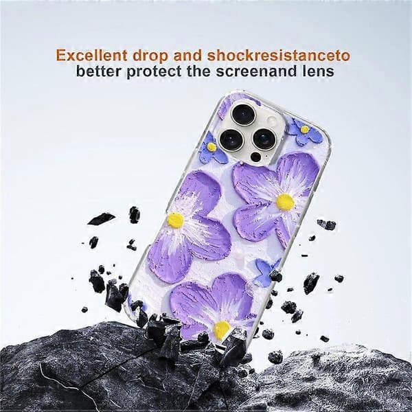 För iPhone 16 Pro Max Mobilskal IMD Mönstertryck PC TPU Mobiltelefonskydd