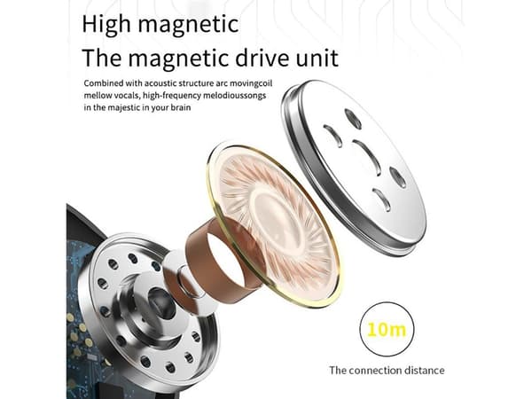 Vattentäta Bluetooth Hifi Stereo Hörlurar Vita