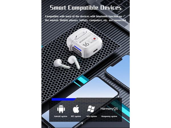 Surroundljud Bluetooth Filmhörlurar Grå