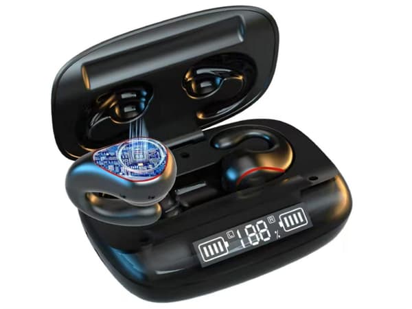 Öppna Hörlurar Clip-on Benledning Backless Bluetooth Svart