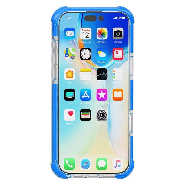 For iPhone 16 Pro TPU+TPE+PC Klar Telefonveske Deksel