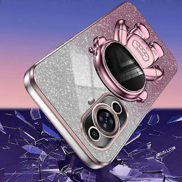Skal för Huawei nova 11, Astronaut Kickstand Elektroplätering PC+TPU