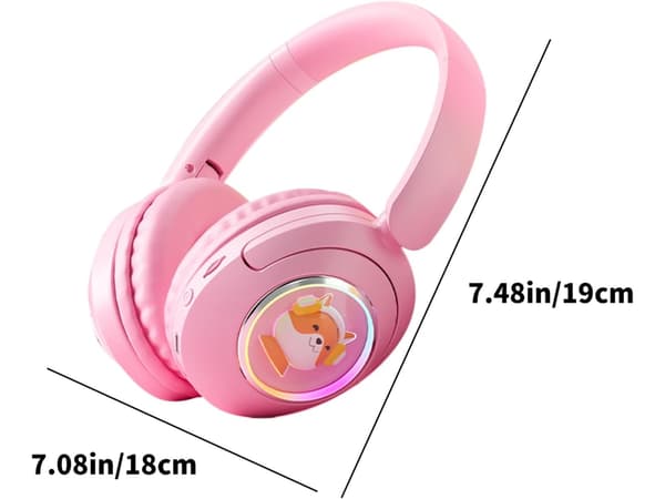 RGB-belysning Hörlurar Ljudkvalitet Bluetooth Rosa