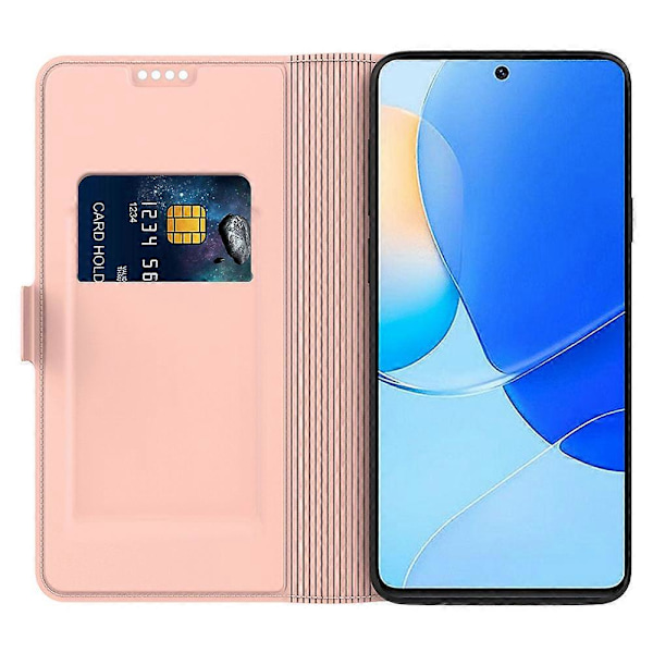 För Motorola Edge 50 Pro 5G Fodral Korthållare Läder+TPU Ställ Telefonskydd