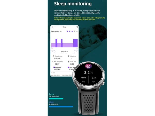 Multifunktionella Smartklockor 1,3-tums Full Touch Ips Hd-skärm 30 Dagars Standby Blå
