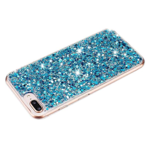 Til iPhone 6 Plus/7 Plus/8 Plus 5.5 tommer Glitterpulver Dekor Telefon Cover Epoxy TPU Telefon Case