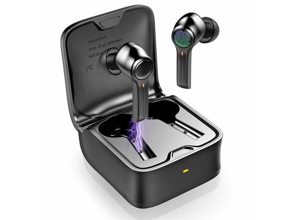 Bluetooth brusreducerande in-ear hörlurar, svarta