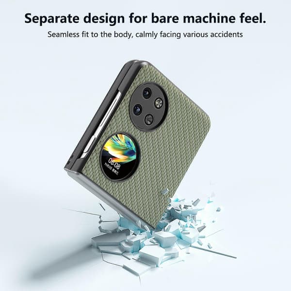 För Huawei P60 Pocket Mobilskal Kolfibertextur Anti-Rep