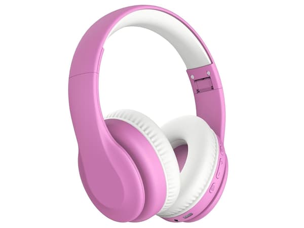 Bluetooth-hörlurar med volymbegränsning för barn, rosa