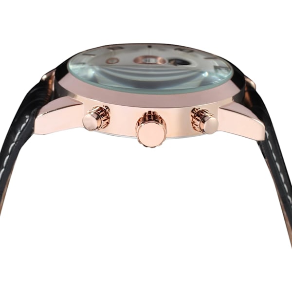 Automatiska Tourbillonklockor för män, analog mekanisk kalender, minimalistisk vattentät armbandsur
