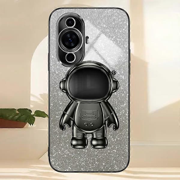 Til Huawei nova 11 Case Astronaut Kickstand Elektroplettering PC+TPU Cover