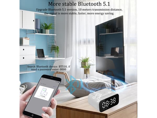Clip-on Stereo Bluetooth Hörlurar med Brusreducering Svart