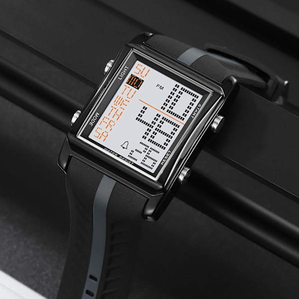 Herr LED Digital Klocka Utomhus Sportklocka Alarm Datum Multifunktion Armbandsur för Män Stoppur 50M Vattentät