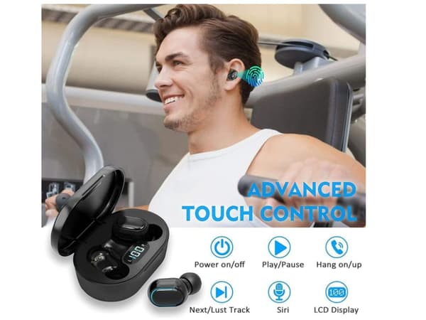 TWS Bluetooth Stereo Hörlurar Svart